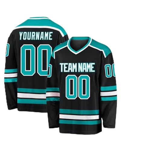 Generico Maglie da Hockey Personalizzate,Maglie da Hockey Vergini Personalizzabili con Squadra/Numero/Nome Personale,Maglie da Hockey Personalizzate per Uomo, Donna, Adolescente e Bambino (Stile 1)