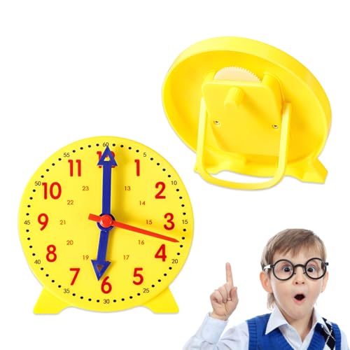 YUVKIN Reloj de Aprendizaje Infantil con Planificador Semanal, Juguete Educativo para Enseñar el Tiempo y la Fecha, Material Escolar para Niños a Partir de 5 Años