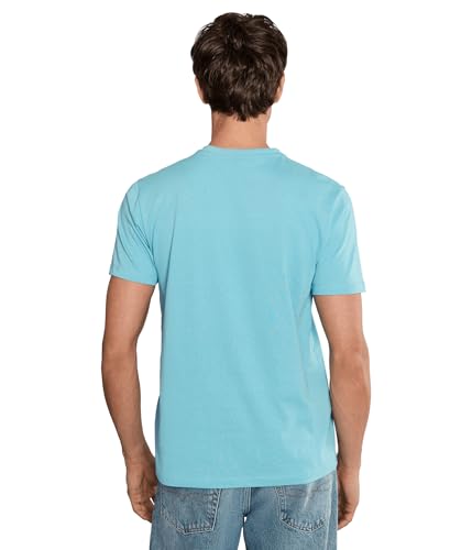 Image of U.S. Polo ASSN. Men's Solid V‑Neck T-Shirt, Canyon Blue, X-Large