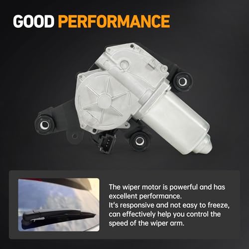 Image of Rear Liftgate Windshield Wiper Motor Compatible with Nissan Rogue 2.0L 2017-2019, Rogue 2.5L 2014-2020, Rogue Sport 2.0L 2017-2022 - Replace 28710-4BA0C with One Year Quality Assurance