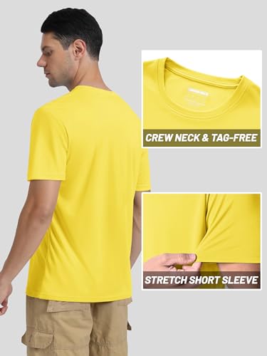 TACVASEN Swim Shirts for Men Rash Guard SPF Short Sleeve Sun T-Shirt UPF 50 Quick Dry Lightweight Fishing Water Shirt3