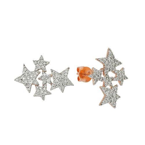 Sirius Star 14k Rose Gold Earring, KP15669