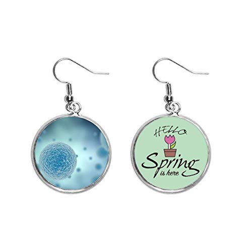 Pendientes de primavera ligeros con colgante decorativo de ciencia