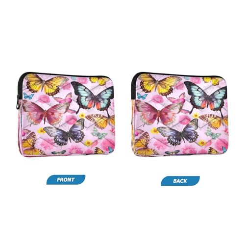Funda para portátil rosa con mariposas 13-14 pulgadas miniatura 2