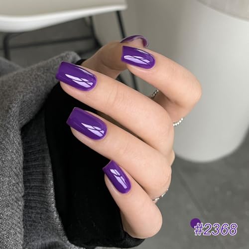 Image of GAOY Purple Gel Nail Polish Set, 6 Colors Glitter Spakle Soak Off UV Light Cure Gel Polish Kit for Salon and Nail Art DIY at Home