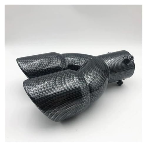 Embout pot d'échappement haut de gamme en acier inoxydable épais look Carbon 1
