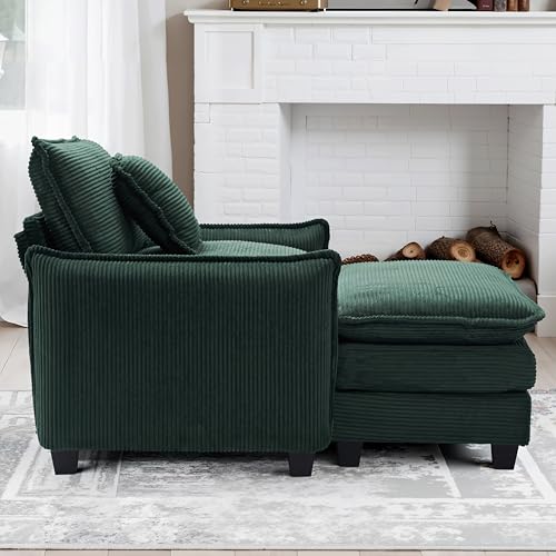 Sillón Oversized Corduroy Verde miniatura 7