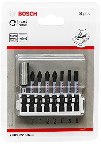 Jogo de pontas para parafusar Bosch 50mm com 8 peças Impact control