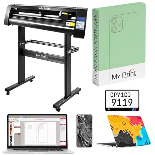 Image of MY PRINT | 24 INCH Mobile Skin Cutting Machine with Software | Radium STICKER CUTTING | Number Plate | Vinyl Cutting | Customise Work For Business Products | With STAND & Installation Guide