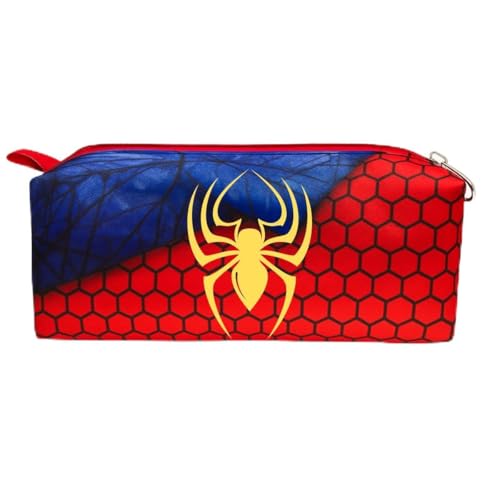 Estojo Escolar Infantil Menina e Menino Espaçoso Grande Lapis e Caneta Juvenil Necesserie (Aranha 6)