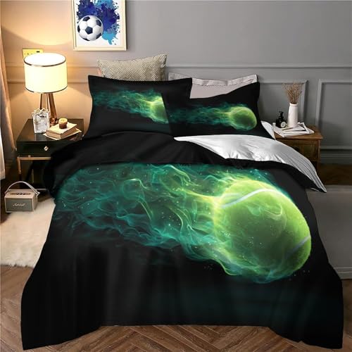 Housse de couette tennis 3D drap microfibre 220x240cm - 6