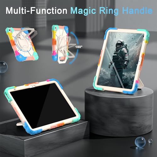 Image of Auizotl Case for iPad (A16) 11th /10th Generation 2025 /2022,10th Generation i Pad Case with 360 Rotating Stand Screen,Heavy Duty Shockproof Cover for iPad 11.0 /10.9 Inch C ase,Colorful