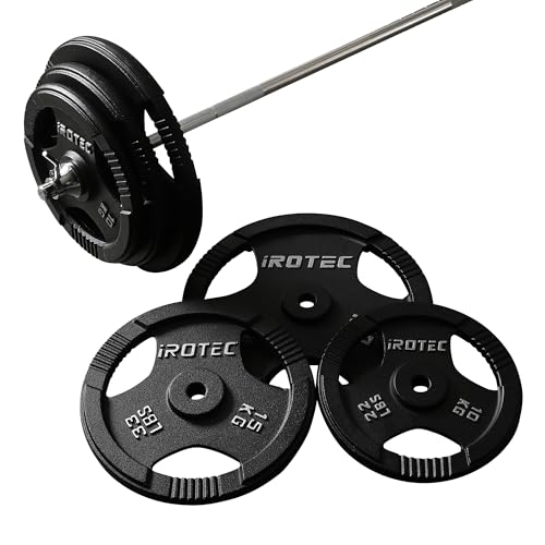 IROTEC(アイロテック)ショートアイアンバーベルセット 径28mmシャフト / バーベル 筋トレ ベンチプレス パワーラック フィットネス (98KGセット)