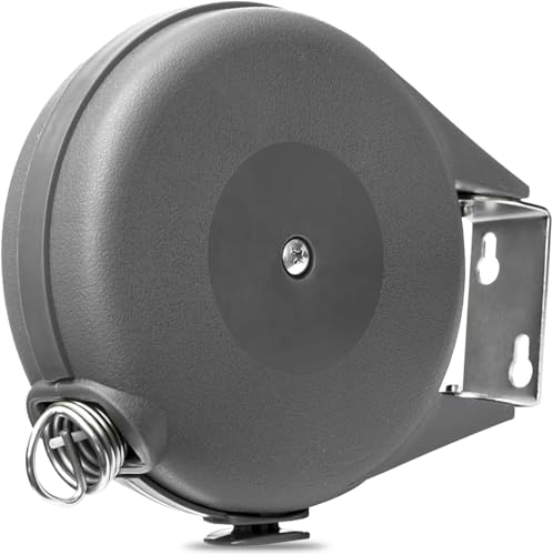 Retractable Washing Line, Portable Heavy Duty Wall Mounted Clothes Line, Extendable Laundry Drying Clothesline for Indoor Outdoor(15m)