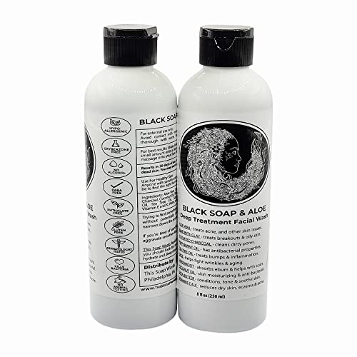 Natural Black Soap with Aloe | Acne Treatment & Dark Spot Remover | for Face & Body | Paraben Free