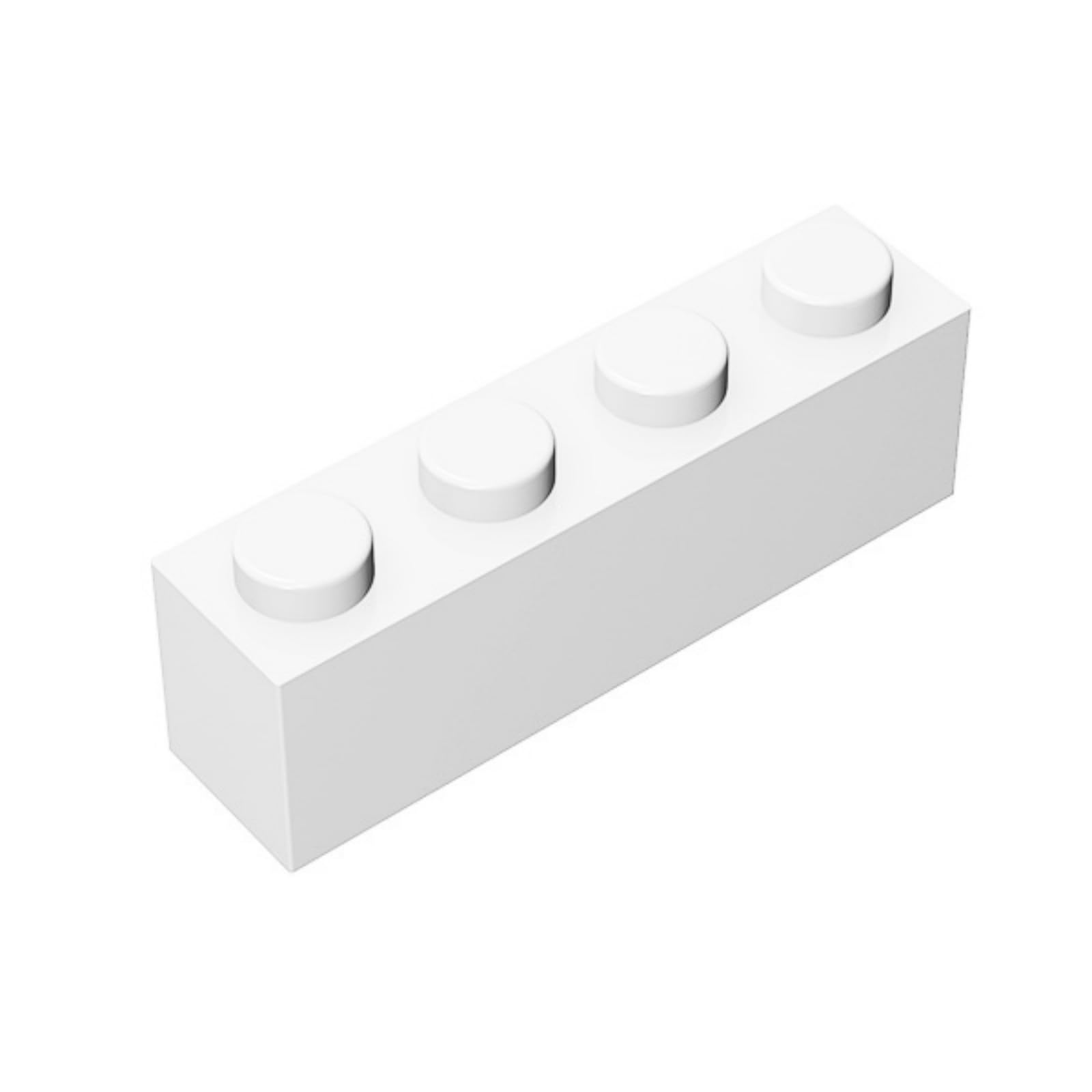 Newbeoding Classic Building Brick 1x4, 100 Piece Bulk Brick Block, Compatible with Lego Parts and Pieces 3010 (110 Pcs) (White)