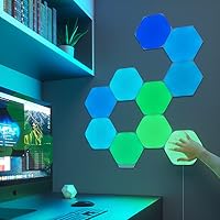 Nanoleaf Shapes Hexagon Erweiterungspack, 3 zusätzliche LED Panels - Smarte Modulare RGBW WLAN 16 Mio. Farben Wandleuchte Innen, Musik & Bildschirm Sync, Funktioniert mit Alexa, Deko & Gaming – Ansicht 5