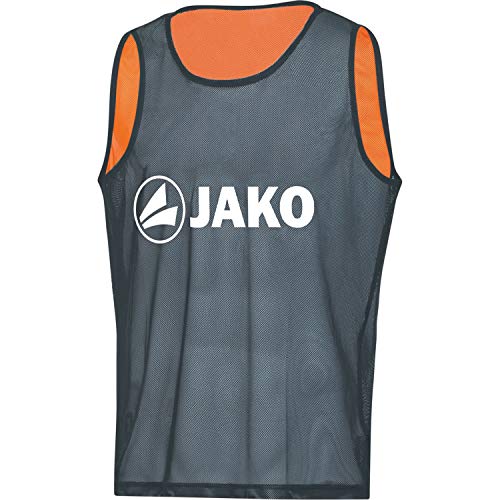 JAKO Herren Kennzeichnungshemd Reverse, Neonorange/Steingrau, S-M