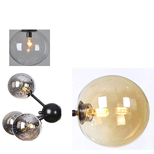 Lámpara Sputnik de 18 luces con esferas ámbar de gran calidad 5