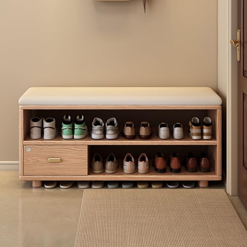 Banc de rangement pour chaussures rembourré idéal pour embellir votre entrée ou salon