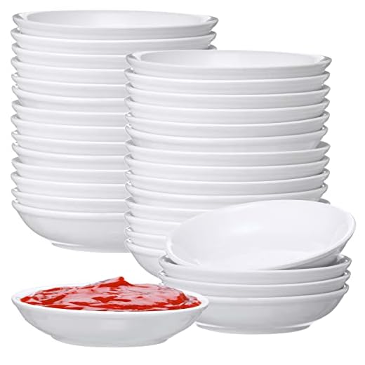 50 Pcs White Ceramic Dipping Bowls 3 oz Round Soy Sauce Dish and Bowls Small Porcelain Dipping Sauce Bowls Set for Ketchup Sushi Soy Sauce BBQ Sauce Serving Bowl Set and Party Dinner Supplies