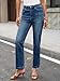 Cicy Bell Damen Jeans Straight Fit Jeanshosen Mittlere Taille Denim Skinny Hosen mit Taschen Dunkelblau 42
