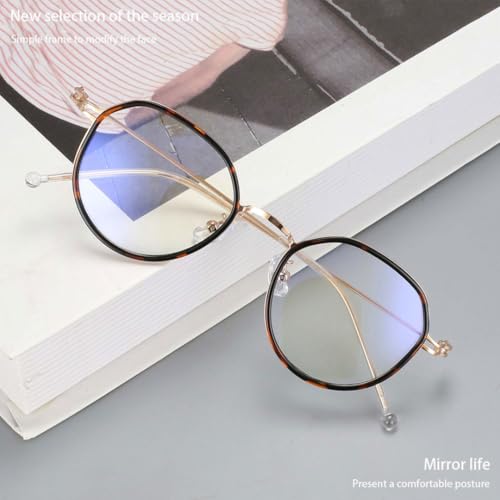 Lunettes rondes en métal fin pastel accessoire de mode mixte