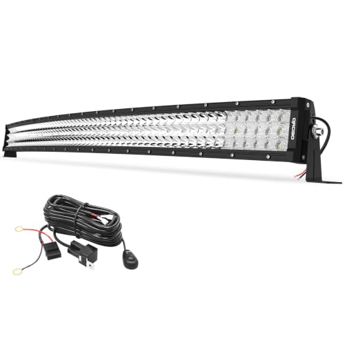 Image of OEDRO 42 Inch LED Light Bar Curved Tri-Row with Wiring Harness