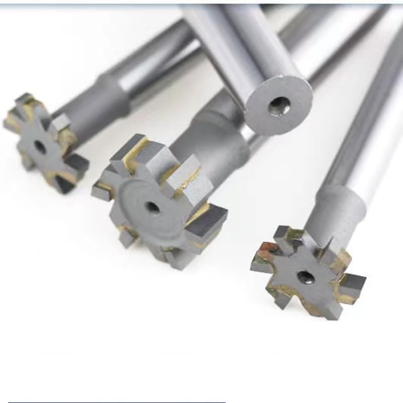 1 szt. HSS frez trzpieniowy 12-50mm średnica cięcia T rowek frez do metalu prosty trzpień frez CNC do stali nierdzewnej miedzi aluminium(40-12)