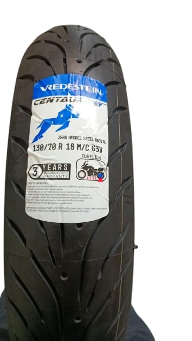 Image of Premium Sports Motorcycle Tyre, 130 /70R18, 63V, Tubeless, Sport Touring, specifically designed for RE 350 Interceptor 650, 3 Years Manufacturing Warranty (Manufacturing Date 2024)
