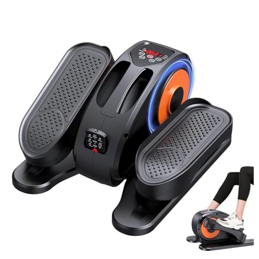 GUGTTR Under Desk Elliptical, Electric Seated Pedal Exerciser, Quiet & Compact Mini Ellipse Leg Exerciser with Display Monitor, Remote Control and 12 Adjustable Speeds, Elliptical Machine for Home