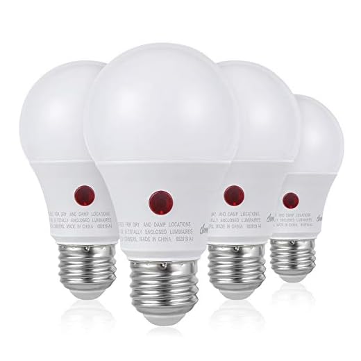 DEWENWILS 4-Pack Dusk to Dawn Light Bulb Led Outdoor Lighting, Smart Automatic On/Off Photocell Sensor A19 E26 Porch Light Bulb, 2700K Soft Warm White, 9W (60W Equivalent), 800 LM, UL Listed