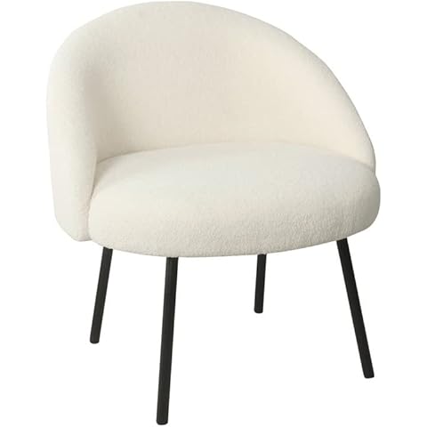 HomePop Modern Sherpa Accent Chair, Cream Cover
