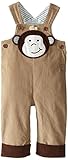 Mud Pie Baby Boy Shortall Short Sleeve, Brown, 12-18 Months