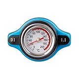 Wakauto Car Water Tank Cover Thermometer Radiator Cap Tank Cover 1.1 Bar Large