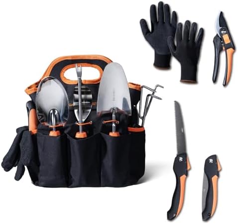 82Pcs Garden Tool Sets Gift Garden Hand Tool Kit Heavy Duty