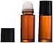 Galepromot 2 Pcs Clear Empty Glass Essential Oil Roller Bottles Vials Containers Refillable Roll-on Bottles with Funnel 30ML Refillable Cosmetic Containers Roller Balls for Essential Oils (Brown)