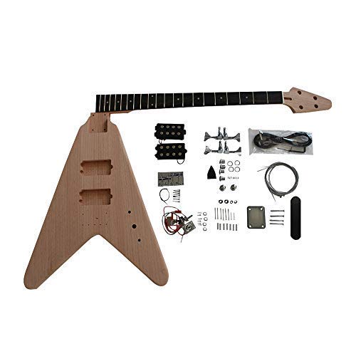 Contrabajo Eléctrico Kit V bajo Caoba Cuerpo Cromado Accesorios