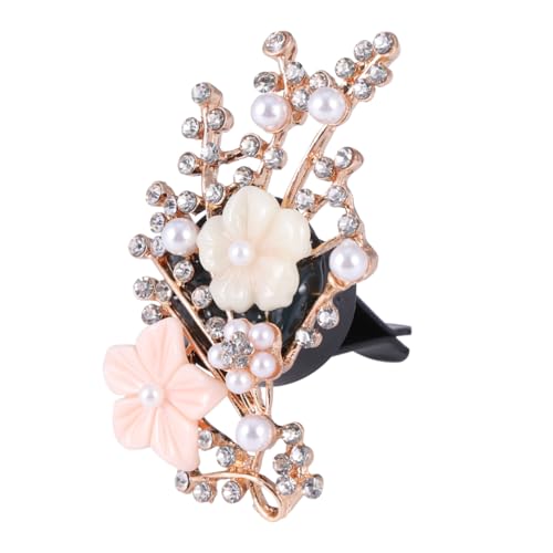 BELLIFFY Profumo Auto Brillante Clip Ventilazione Con Decorazione Fiore Strass Diffusore Per Interni Auto Ufficio e Casa Con Cotone Profumato Per Compleanni e Festività