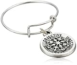 Alex and Ani Compass Expandable Rafaelian Silver Stackable Ring, Size 7-9