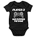 Produktbild Zur Geburt - Player 3 Has Entered The Game Controller grau - 1/3 Monate - Schwarz - Player 1 Body - BZ10 - Baby Body Kurzarm für Jungen und Mädchen
