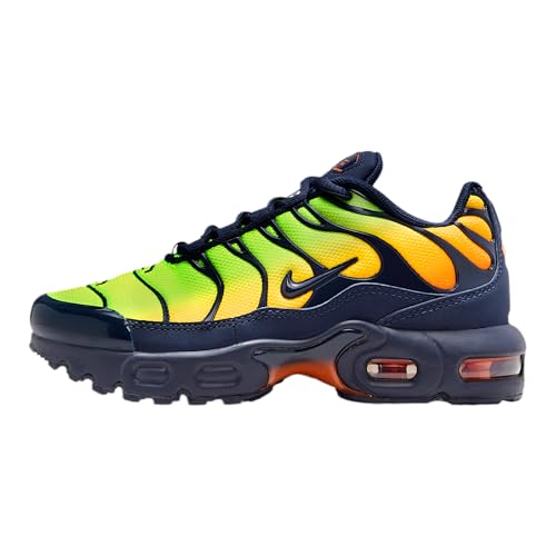 Nike Air Max Plus Little Kids' Shoes (Lemon Venom/Hyper Crimson/Laser Orange/Blackened Blue)