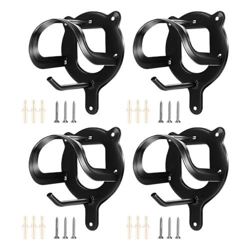 YCBTREE 4 soportes para bridas de caballo, resistentes de metal con tornillos y tacos, soporte de pared para cabestros, bridas y bridas en establo, cámara de sillín o establo (4 unidades)