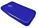 For Alcatel Onetouch Pixi GLITZ A463BG Soft TPU Crystal Skin Protective Case Phone Cover + Screen Protector + Happy Face Phone Dust Plug (TPU Blue + Screen Protector)