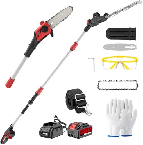 Keenstone Cortasetos y Sierra Pértiga Eléctrica 2 en 1, Barra Sie...