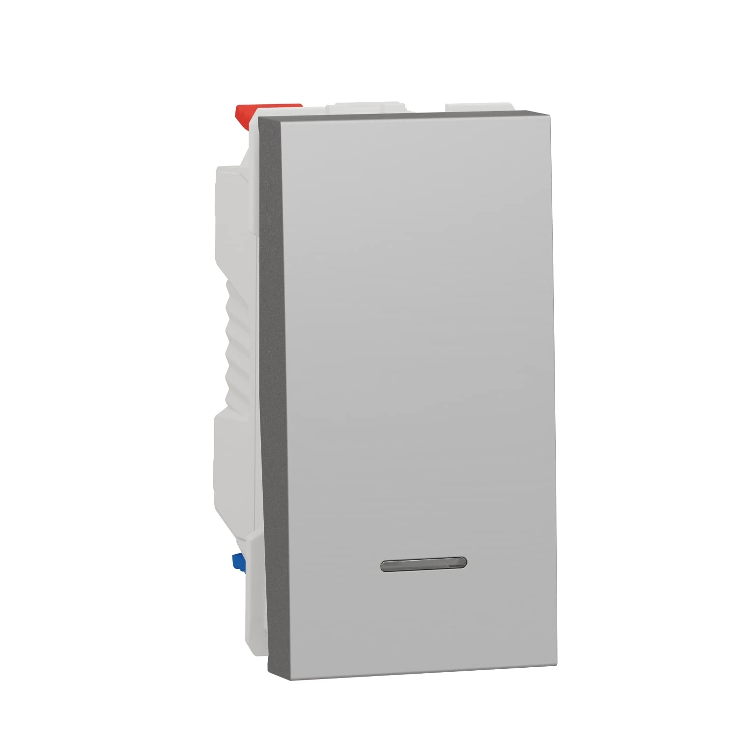 Schneider Electric - Unica - va-et-vient lum témoin - 10A - connex rapide - 1 mod - Alu - méca seul - NU310330S