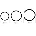 eBoot Flat Key Rings Metal Keychain Rings Split Keyrings Flat O Ring for Home Car Keys Attachment, 3 Sizes, 30 Pieces (Black)