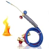 Oxygen Propane Torch Kit, Brass Brazing Torch Duel Fuel (Oxygen and MAPP PRO) for Soldering, Jewelry, HVAC...
