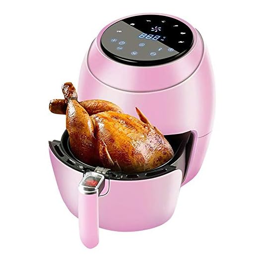 LYYJIAJU Air Fryer tillbehör Air Fryer, meny Preset för olja fri liter smart touch skärm personlig frryer, 60 minuters timer och låg fettkokning. (Färg: Rosa)