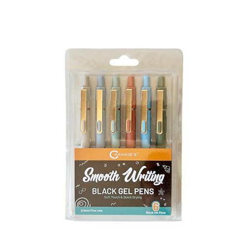 Channie's Bolígrafos de Gel Negro Suave 6 Unidades miniatura 2